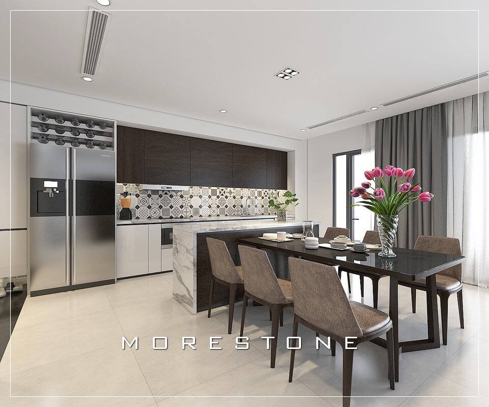 Không gian bếp sang trọng, ấm áp cho các gia chủ lựa chọn phong cách hiện đại Thiết kế phòng bếp, tủ bếp đẹp