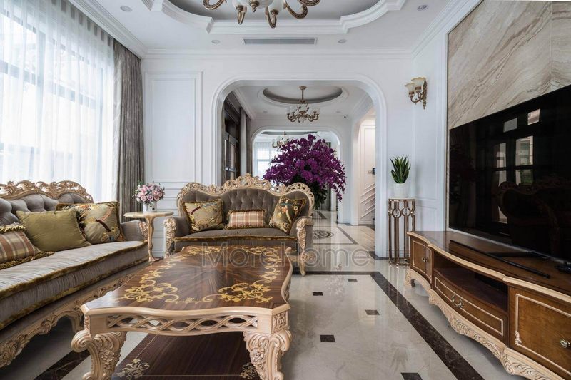 Không gian phòng khách biệt thự đều được đầu tư kỹ lưỡng từng chi tiết một