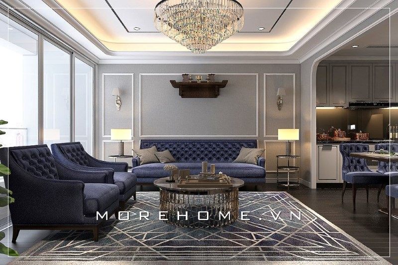 Sofa màu tím đẹp mang đến sự êm ái, dễ chịu khi sử dụng.